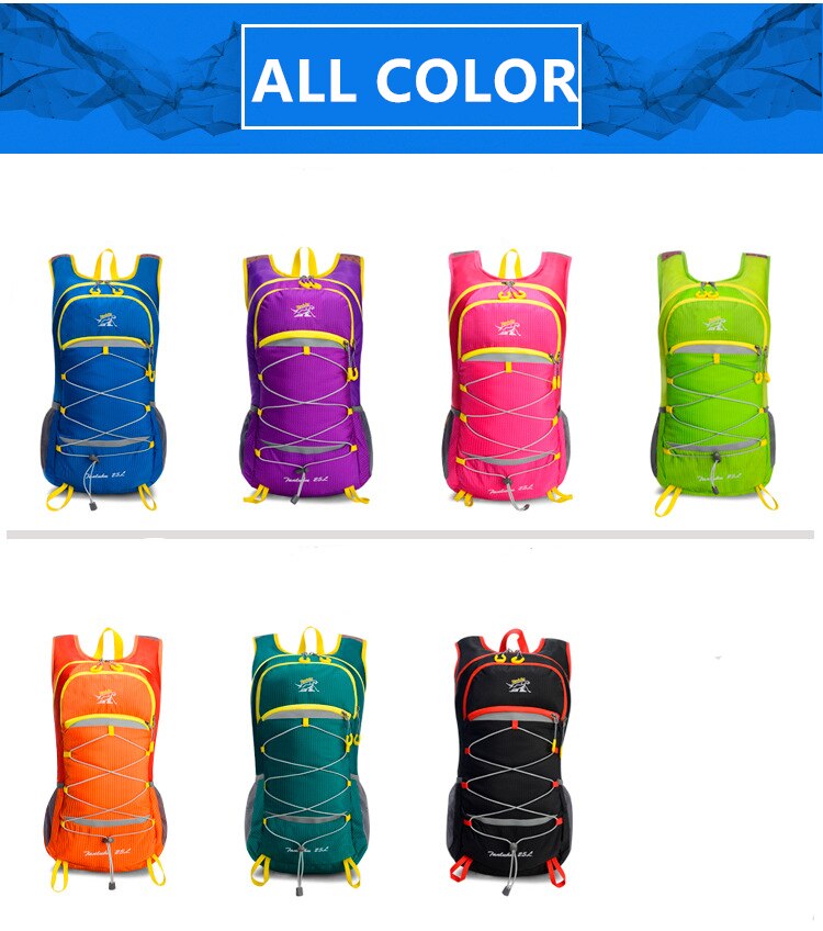 Unisex 25L Outdoor Climbing Hiking Backpack Nylon Waterproof Breathable Vest Marathon Running Cycling Backpack Riding Travel Bag
