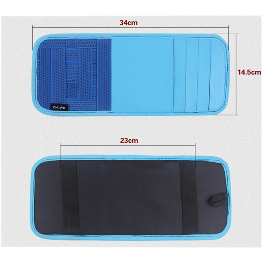 Multifunctional Car Sun Visor Car CD Glasses Fuel Card Mobile Phone Storage Bags Car Cab Co-pilot Interior Decoration Travel Bag
