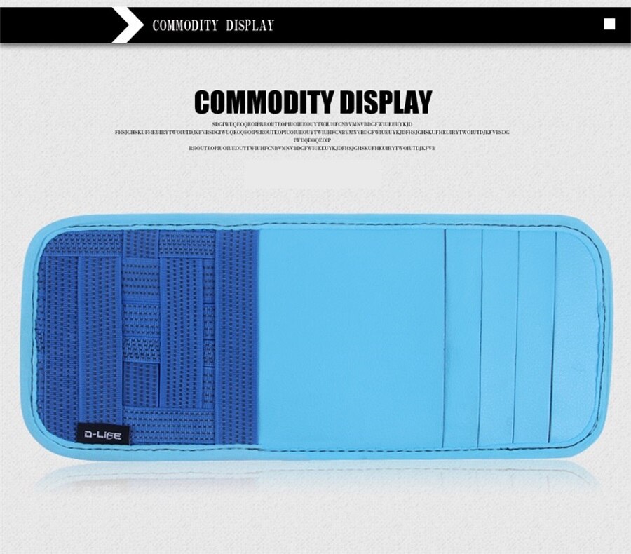 Multifunctional Car Sun Visor Car CD Glasses Fuel Card Mobile Phone Storage Bags Car Cab Co-pilot Interior Decoration Travel Bag