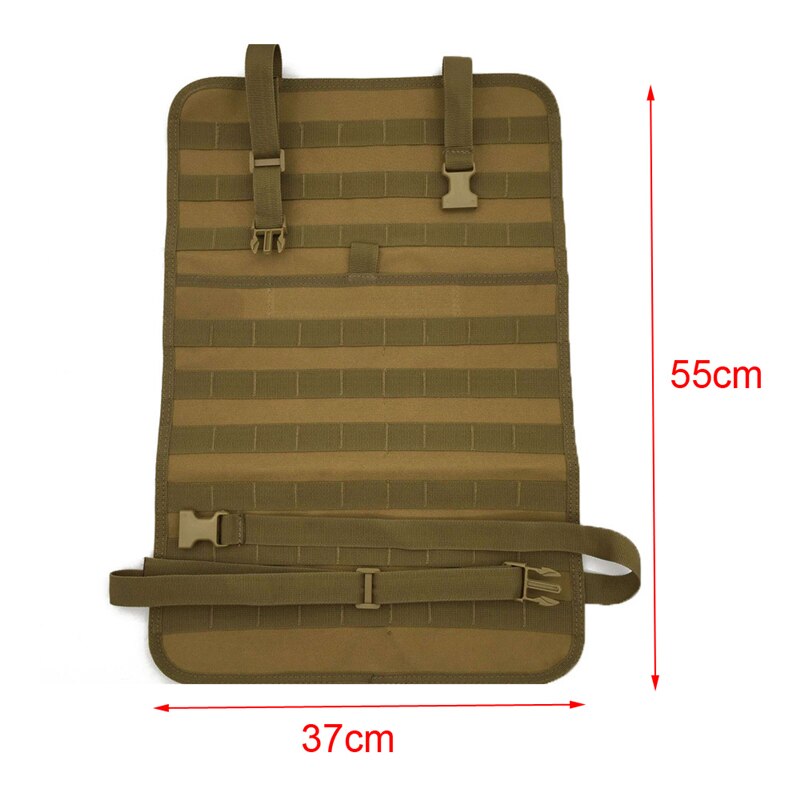 Tactical Molle System Car Seat Back Organizer Pocket Storage Vehicle Panel Camping Travel Car Seat Cover Protector Universal Fit