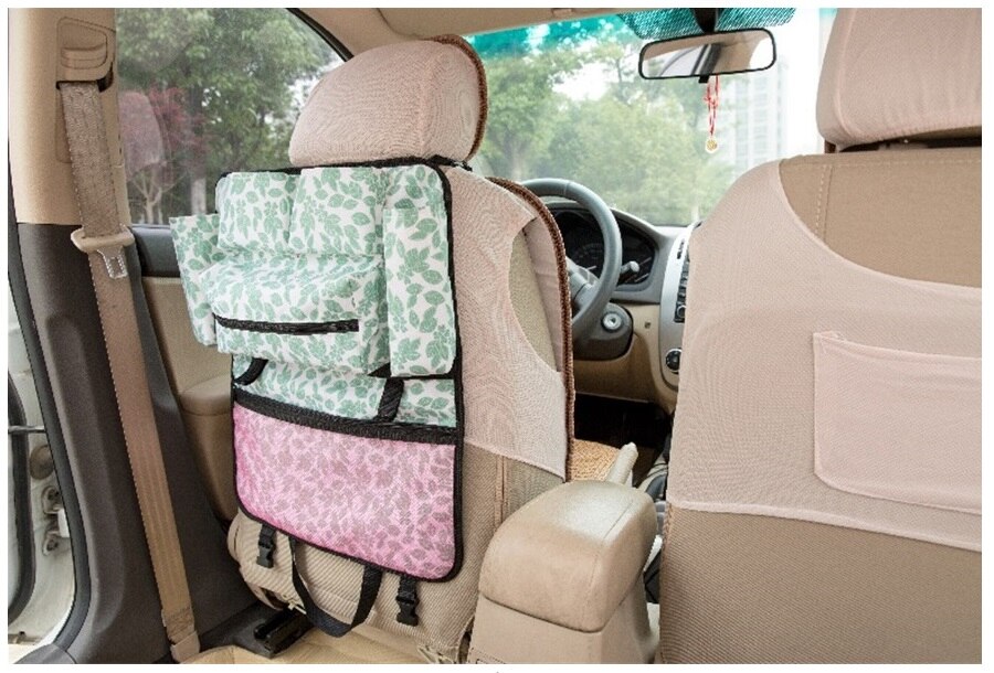Waterproof Oxford Cloth Car Seat Back Storage Bags MulTifunction Pink Camouflage IPAD Phone Kettle Storage Beach Play Travel Bag