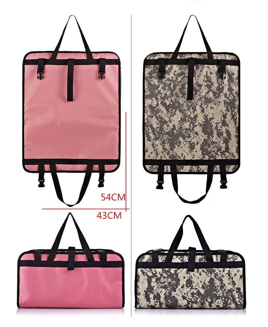 Waterproof Oxford Cloth Car Seat Back Storage Bags MulTifunction Pink Camouflage IPAD Phone Kettle Storage Beach Play Travel Bag