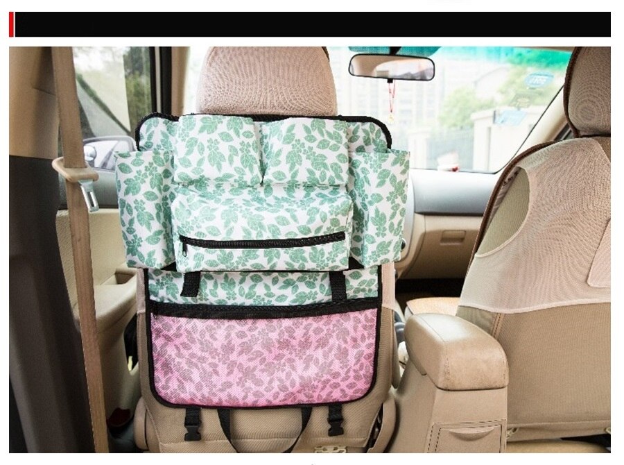 Waterproof Oxford Cloth Car Seat Back Storage Bags MulTifunction Pink Camouflage IPAD Phone Kettle Storage Beach Play Travel Bag