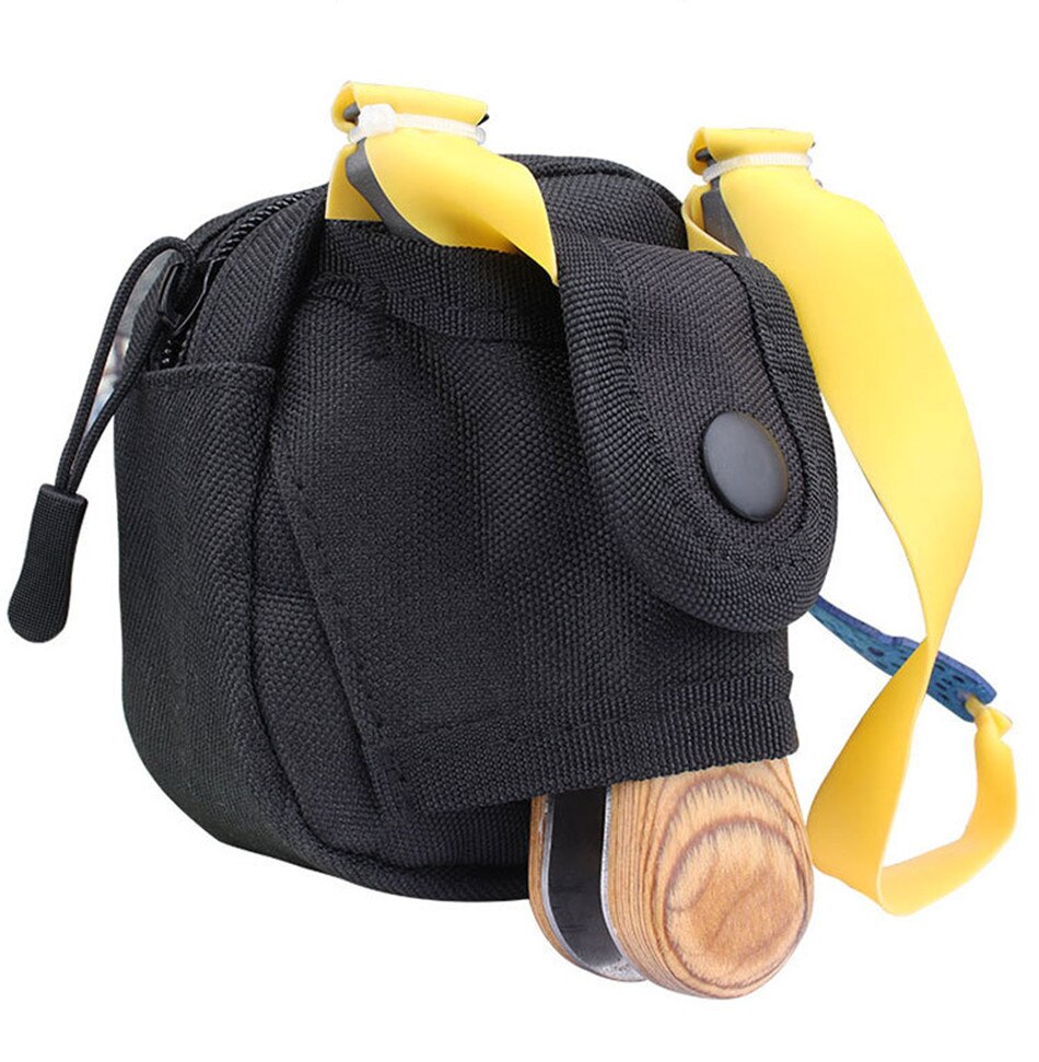 Outdoor Steel Ball Slingshot Package Multifunctional Waist Pack Molle Camo Accessories Bag Integrated Slingshot Bag For Hunting