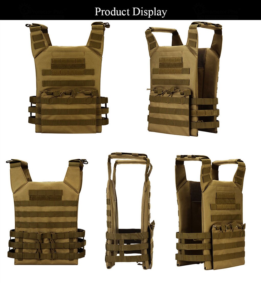 Waterproof Tactical Vest Camouflage Military Pouches MOLLE Adjustable Armor Outdoor Hunting Training Fishing CS Amphibious Vests