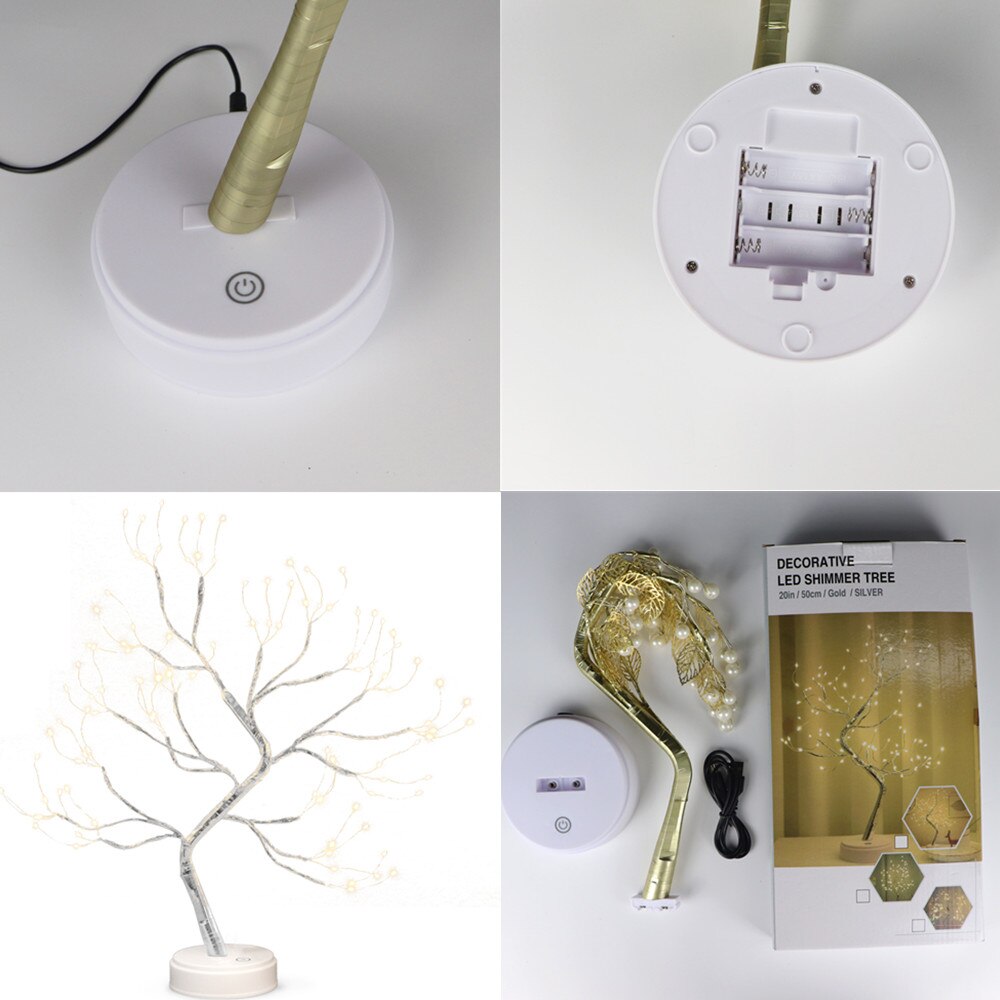 LED Night Light Atmosphere Christmas Tree Night Lamp For Kids Bedroom Home Decor USB/Battery Fairy Table lamp Holiday lighting