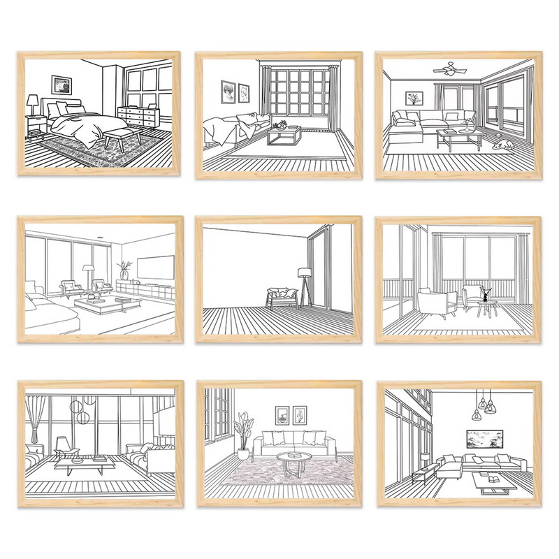 DIY LED Light Painting USB Dimming Bedside Drawing Night Lights Creative Table Lamp Simulate Wooden Photos Decorative Lamps