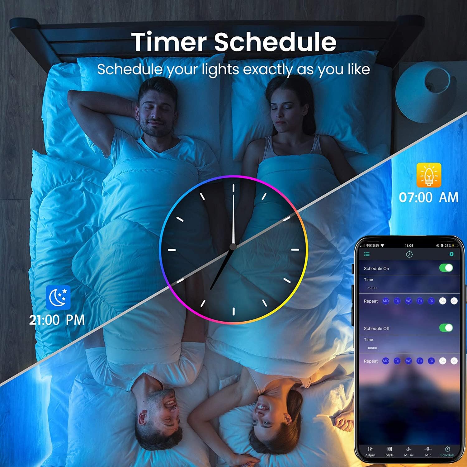 Smart WIFI LED Triangle Ambient Night Light RGB Wall Light TUYA APP Dimmable Voice Control Game Room TV Backdrop Bedroom Decor