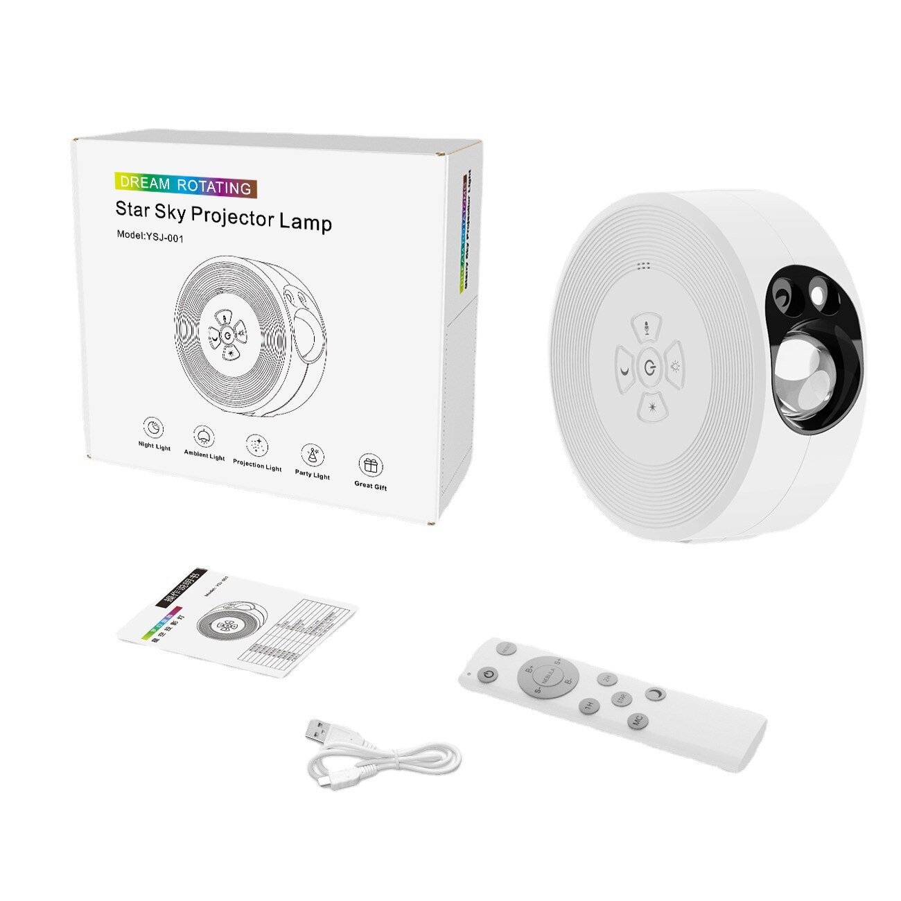 Star Projector LED Galaxy Night Light Projector Bluetooth Speaker Nebula Projector Lamp for Kids Gift Bedroom Room Decor Party