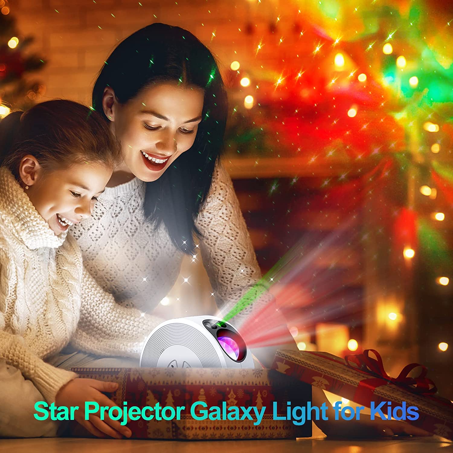 Star Projector LED Galaxy Night Light Projector Bluetooth Speaker Nebula Projector Lamp for Kids Gift Bedroom Room Decor Party