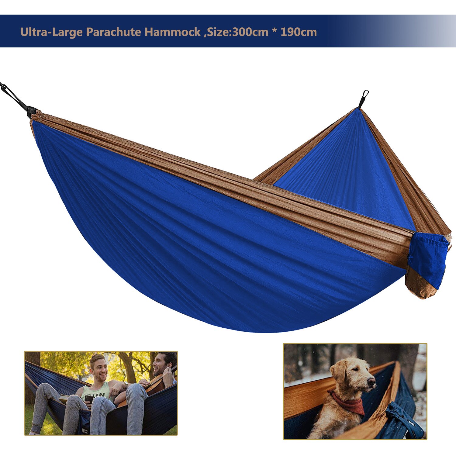 Ultra-Large Light weight Parachute Hammock Camping Survival Garden Hunting Leisure Hamac Travel Double Person Hamak Ramac