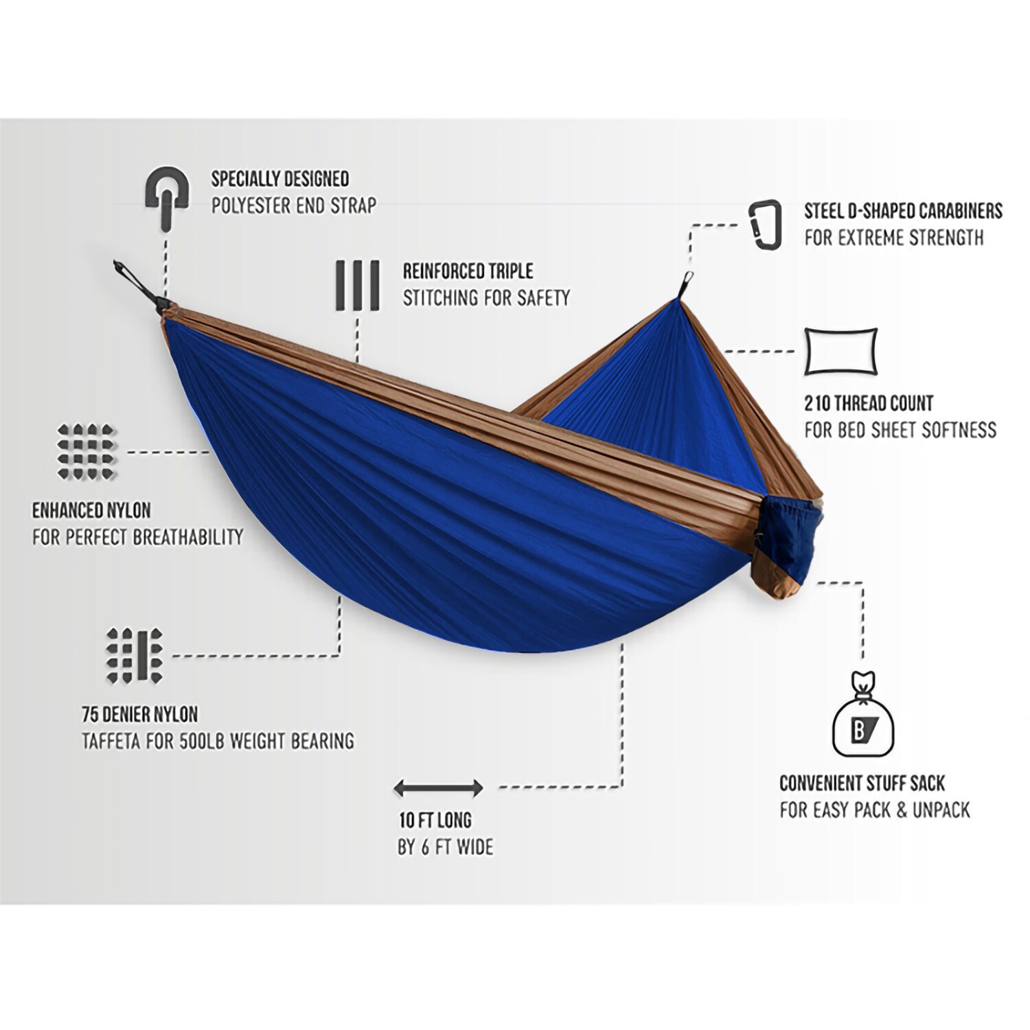 Ultra-Large Light weight Parachute Hammock Camping Survival Garden Hunting Leisure Hamac Travel Double Person Hamak Ramac