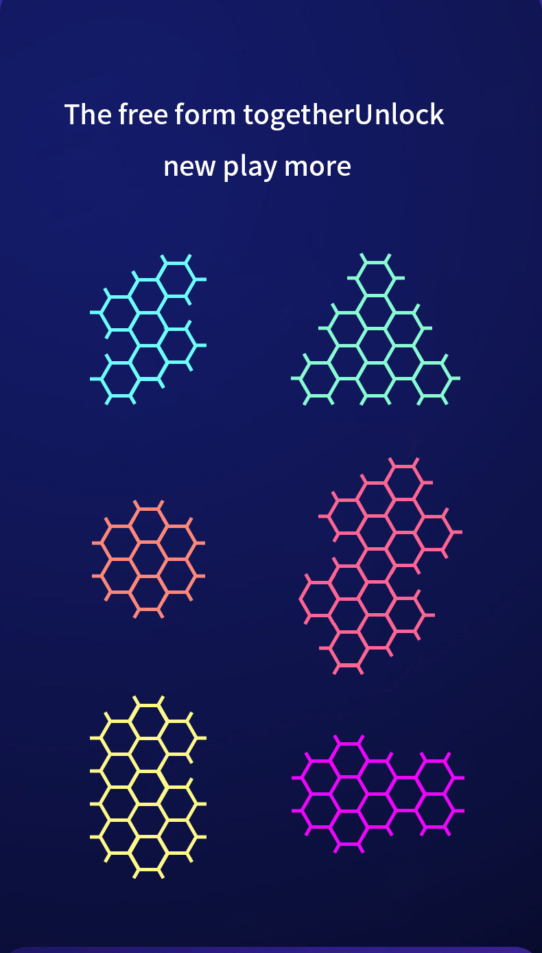 Smart RGBIC Quantum Lamp Tuya WIFI APP LED Night Light Music Sync Splicing Ambient Lights Backlight Bedroom Game Room Decoration