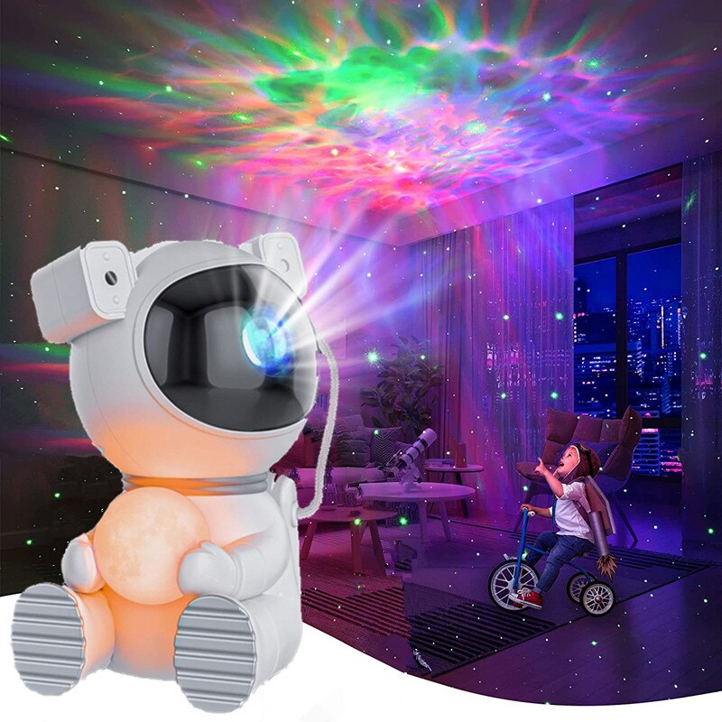NEW Astronaut Galaxy Projector Starry Sky Night Light Cute Moon Star LED Lamp Home Room Bedroom Decoration Children Adults Gift