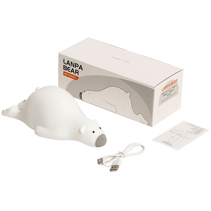 Cartoon Bear Led Night Light USB Rechargeable Bear Night Lamp Silicone Duck Lamp Children Kids Bedroom Decoration Birthday Gifts