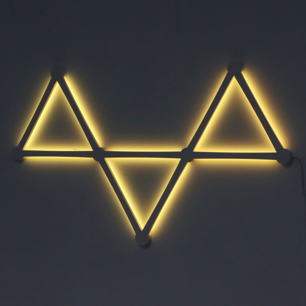 Smart WIFI RGBIC Wall Lamp APP DIY Splicing Atmosphere LED Night Light Music Rhythm TV Backlight Bedroom Game Room Decor Lights