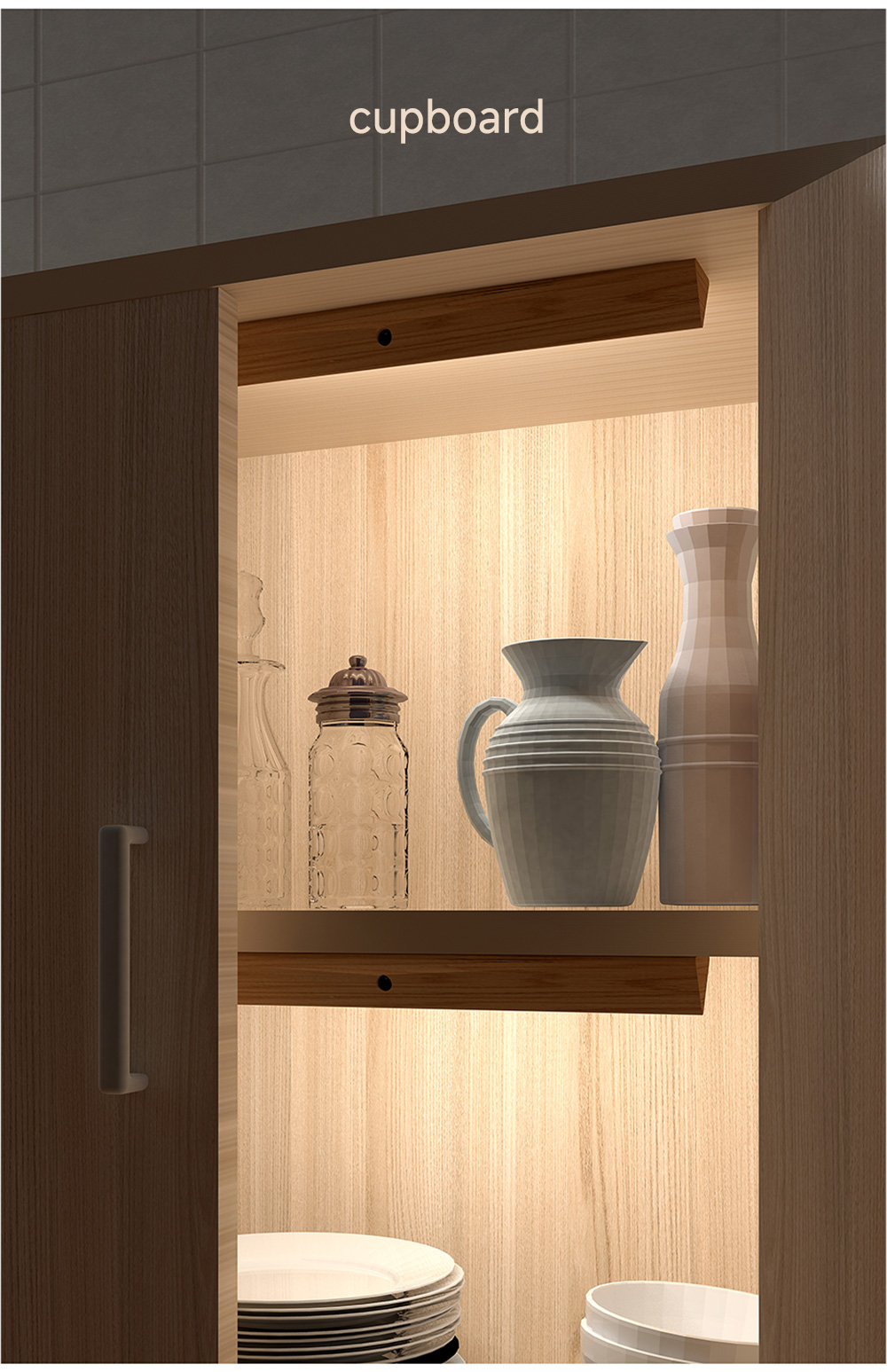 Triangular Wooden Motion Sensor Night Lights Human Induction Type-C USB Charging Wall Lamps Kitchen Wardrobe Cabinet Night Lamp