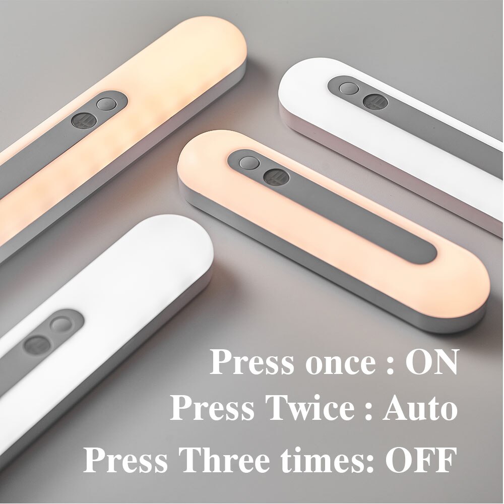 Led Night Light Rechargeable Human Body Induction Light USB Stepless Dimming Reading Eye Protection Wardrobe Bedside night light