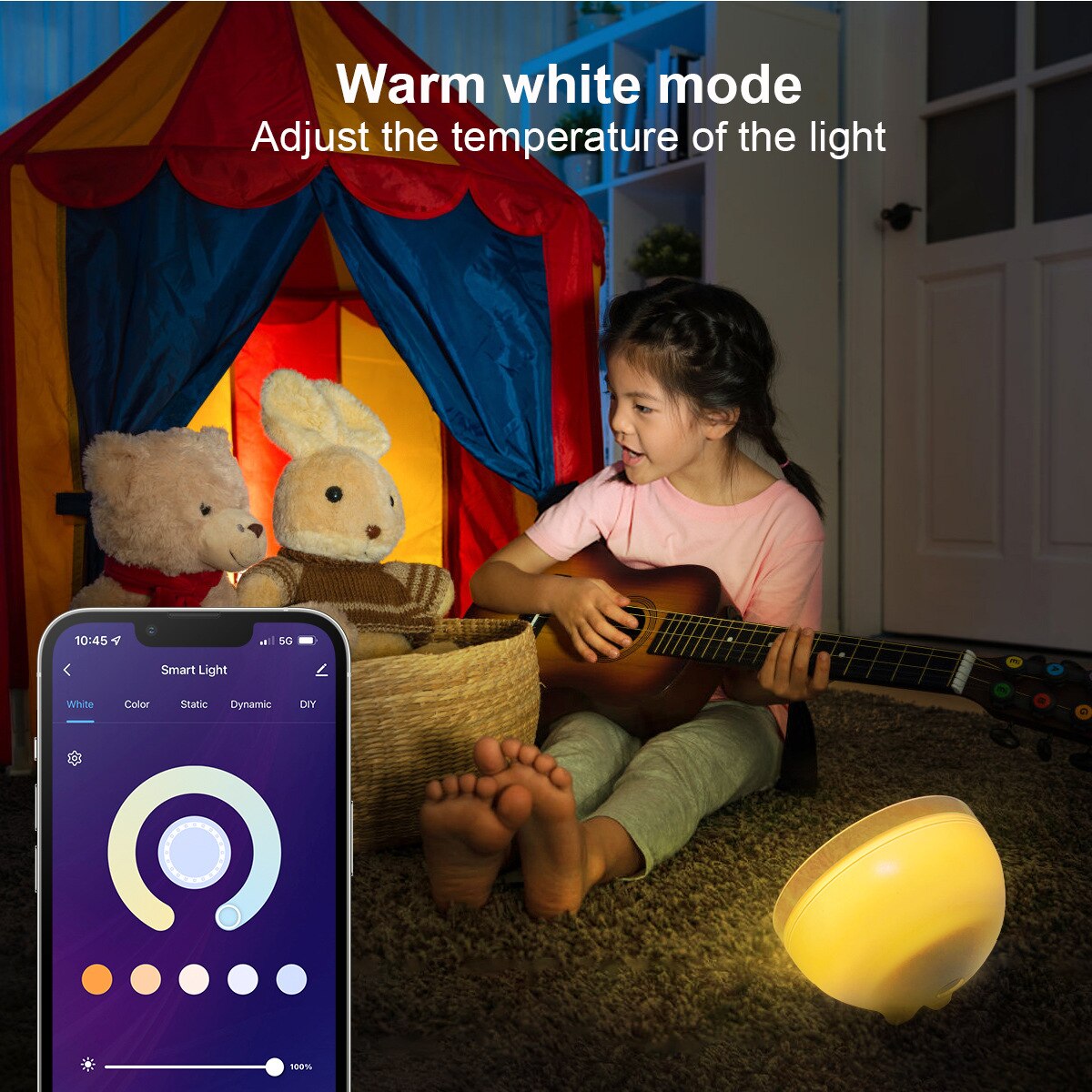 Bluetooth/WIFI Smart Desk Lamp APP Control LED Bowl Night Light Music Sync RGB Bedroom Bedside Game Room Atmosphere Mood Light