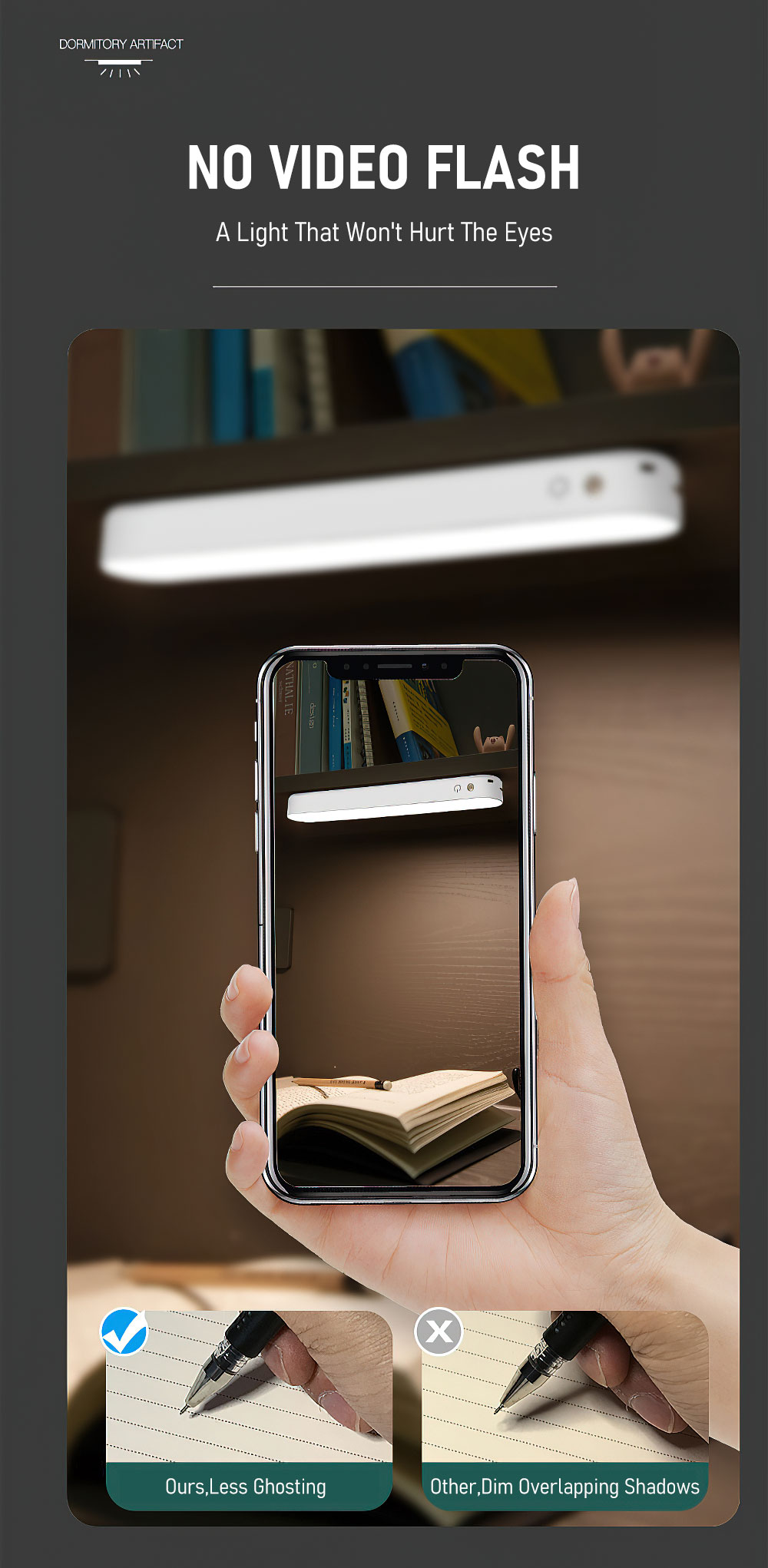 LED Motion Sensor Night Light with Remote Control Table Lamp USB Charging Eye-Care Adjustable Brightness Desk Light Night Lights