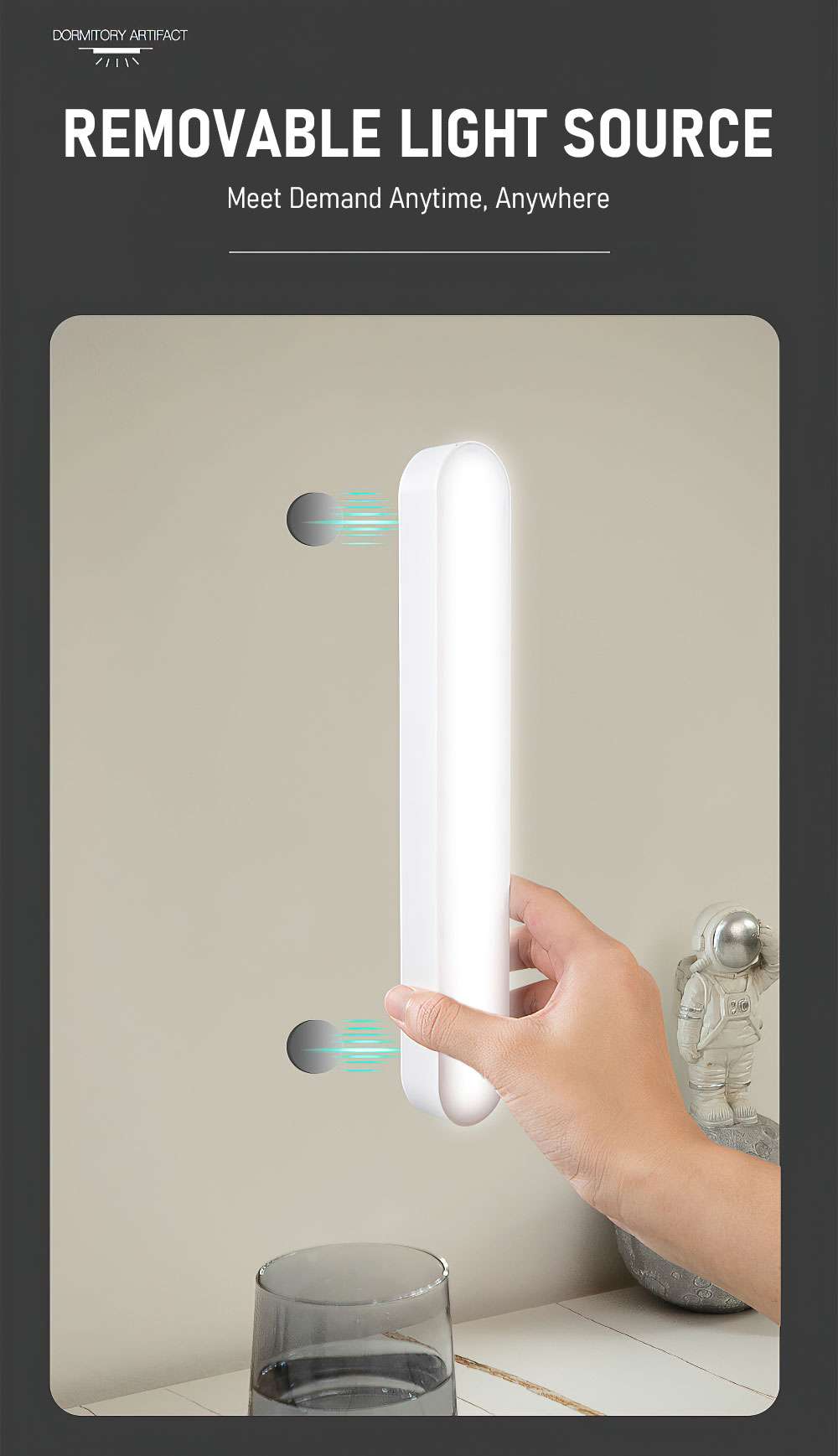 LED Motion Sensor Night Light with Remote Control Table Lamp USB Charging Eye-Care Adjustable Brightness Desk Light Night Lights