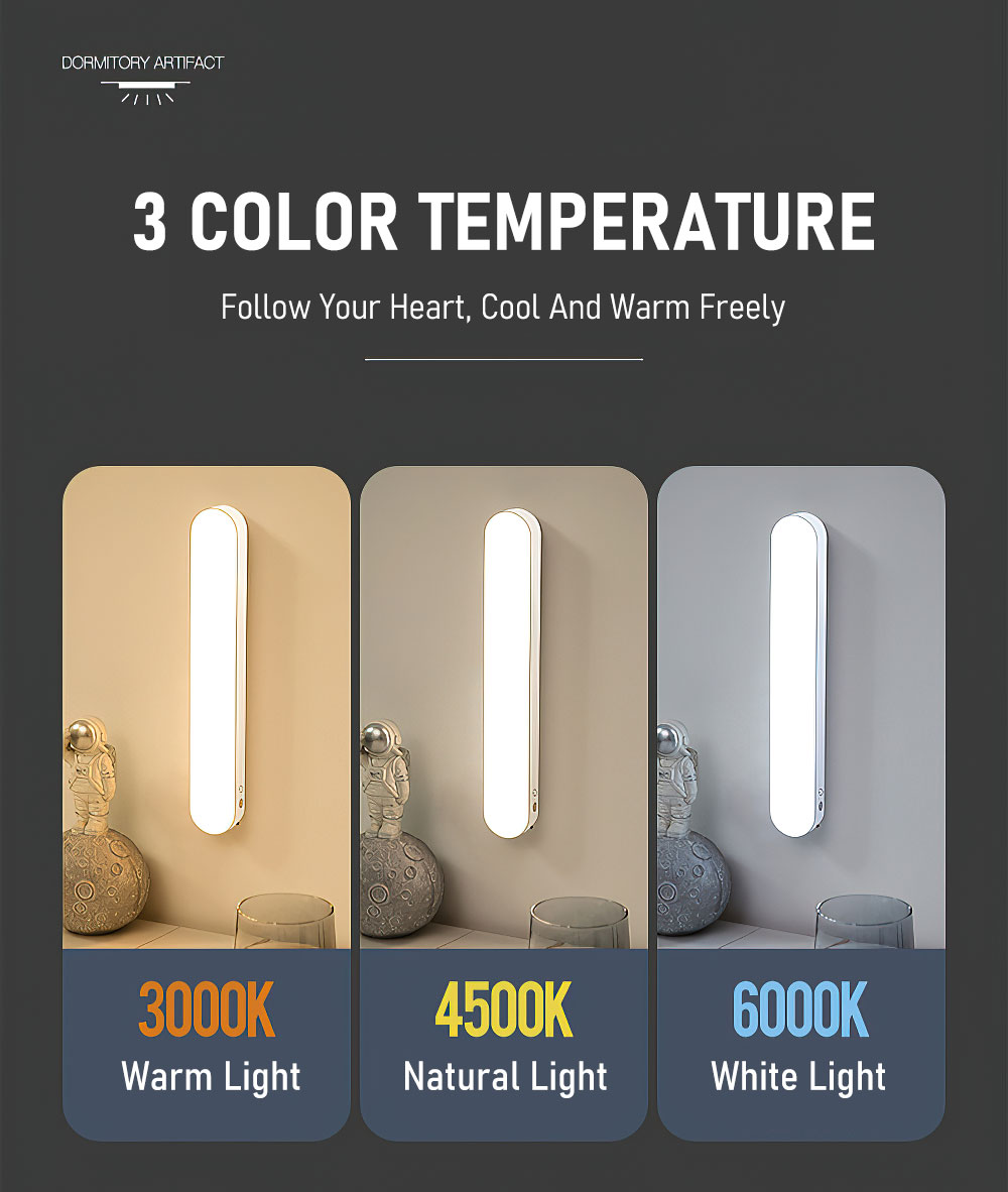 LED Motion Sensor Night Light with Remote Control Table Lamp USB Charging Eye-Care Adjustable Brightness Desk Light Night Lights