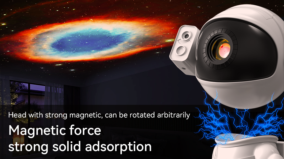 Rocket Astronaut Galaxy Projector Night Light Starry Sky Projector 360&deg; Rotate Planetarium LED Projector Lamp For Kids Bedroom