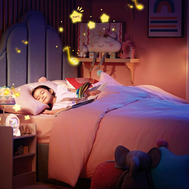 Astronuat Galaxy Starry Projector Induction Night Light 360&deg; Rotation Star Spaceship Projector Night Lamp Kids Room Decor Gifts