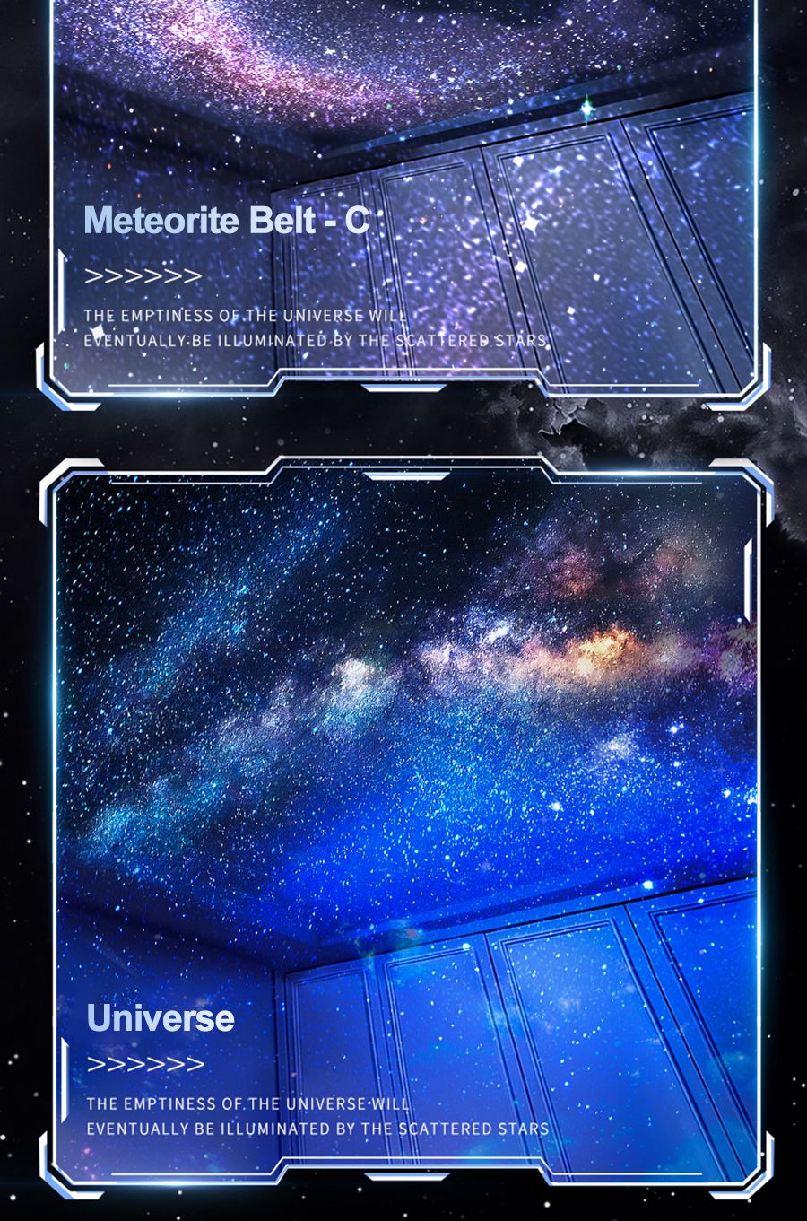 Astronuat Galaxy Starry Projector Induction Night Light 360&deg; Rotation Star Spaceship Projector Night Lamp Kids Room Decor Gifts