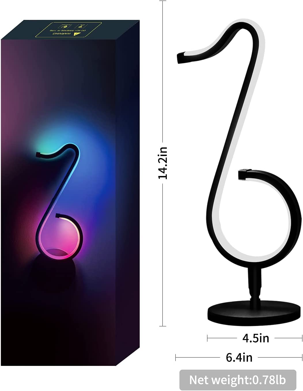 Smart LED RGB Table Lamp with APP Remote Control RGBIC Night Lights Dimmable Desk Lamp fior Room Decoration Ambient Lighting
