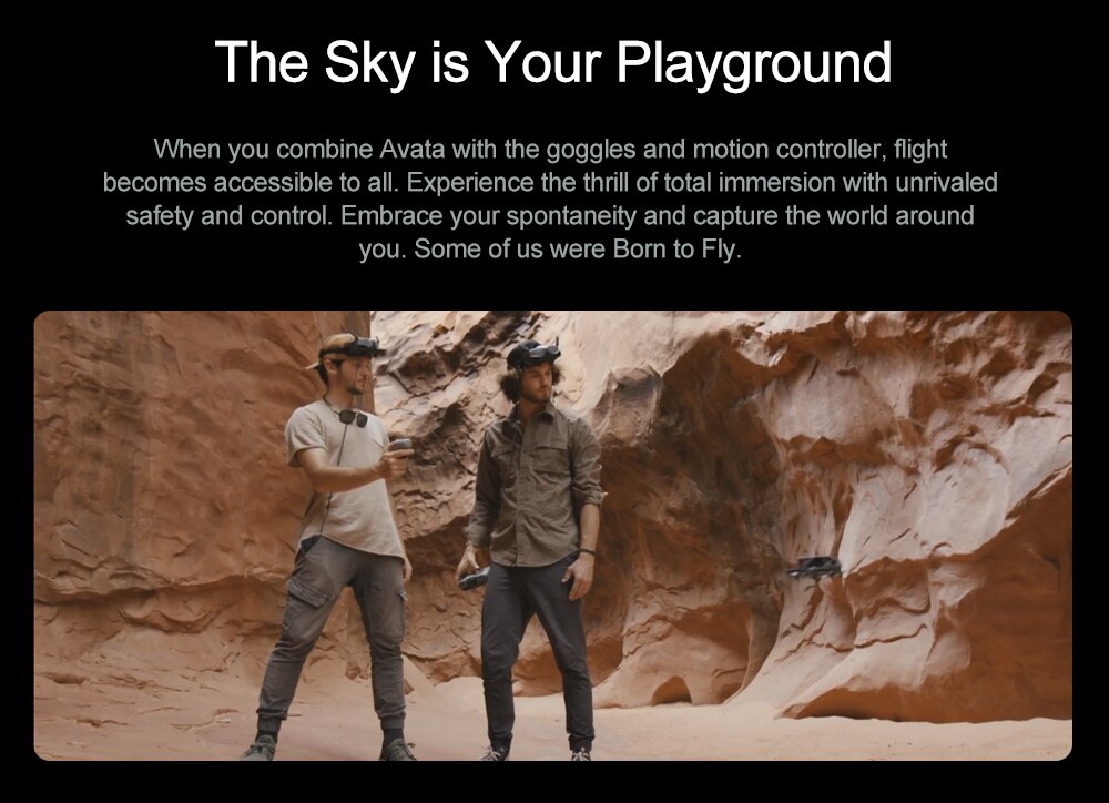 DJI AVATA Drone Only FPV Quadcopter 4K HD Camera Professional GPS 10km Transmission Mini Dron Support FPV Goggles RC Controller