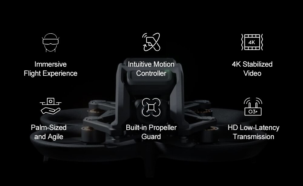 DJI AVATA Drone Only FPV Quadcopter 4K HD Camera Professional GPS 10km Transmission Mini Dron Support FPV Goggles RC Controller