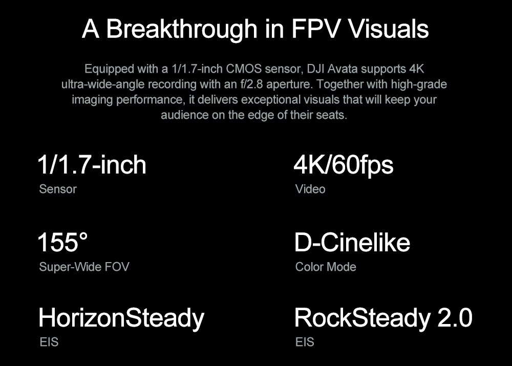 DJI AVATA Drone Only FPV Quadcopter 4K HD Camera Professional GPS 10km Transmission Mini Dron Support FPV Goggles RC Controller