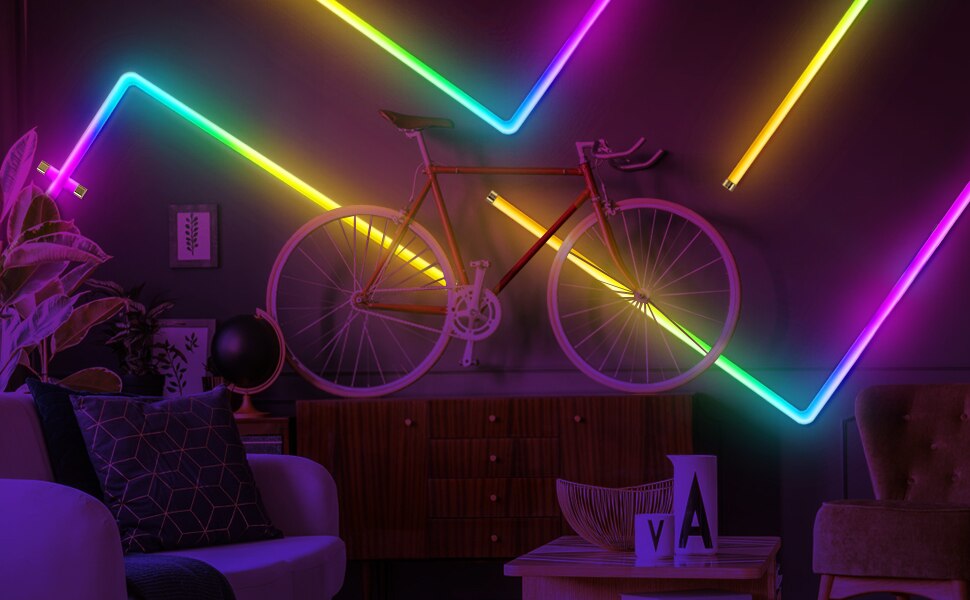 Smart Bluetooth APP RGB LED Hexagon Wall Lights Music Sync Voice Control Night Light for Gaming Lamp Living Room Bedroom Decor