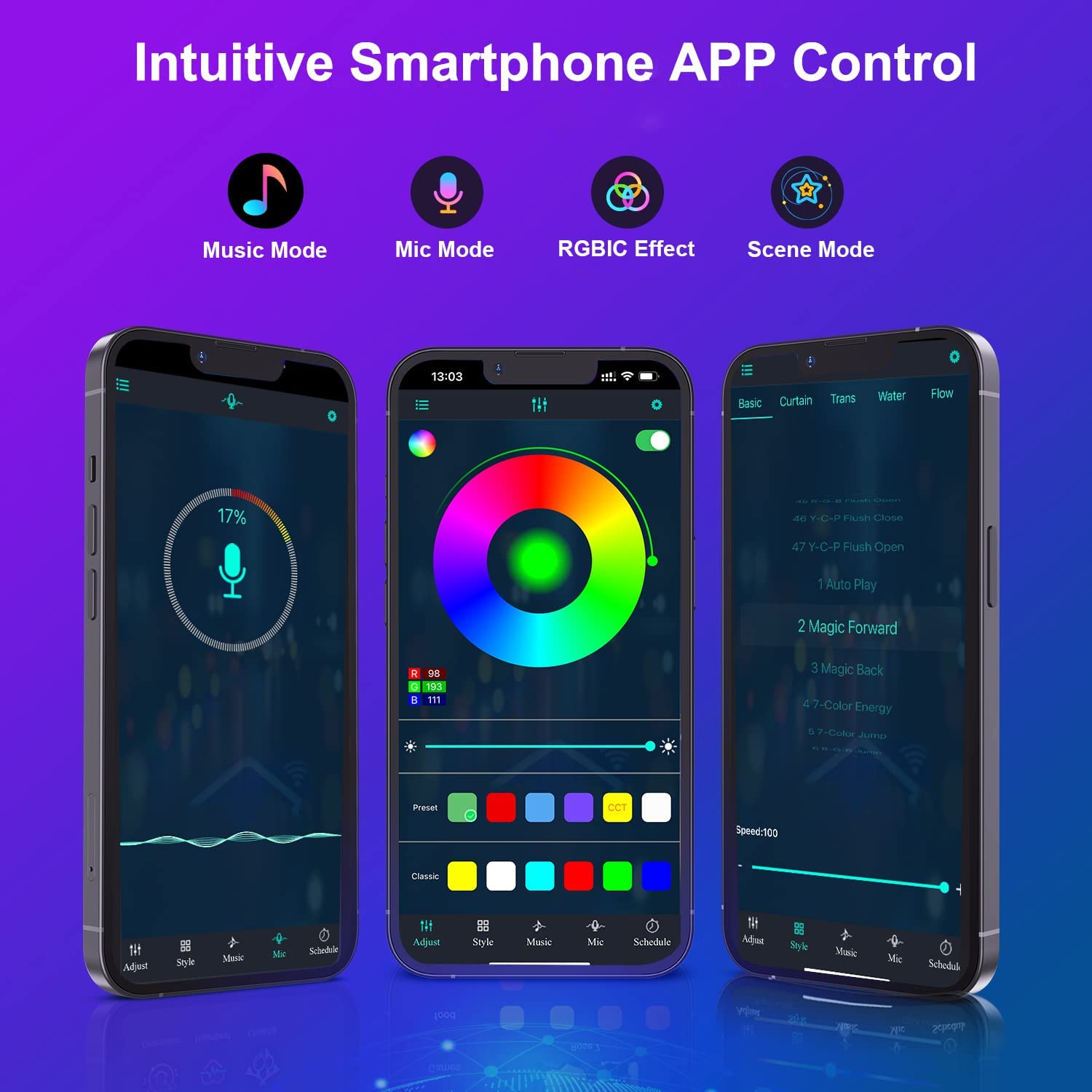 Smart Bluetooth APP RGB LED Hexagon Wall Lights Music Sync Voice Control Night Light for Gaming Lamp Living Room Bedroom Decor