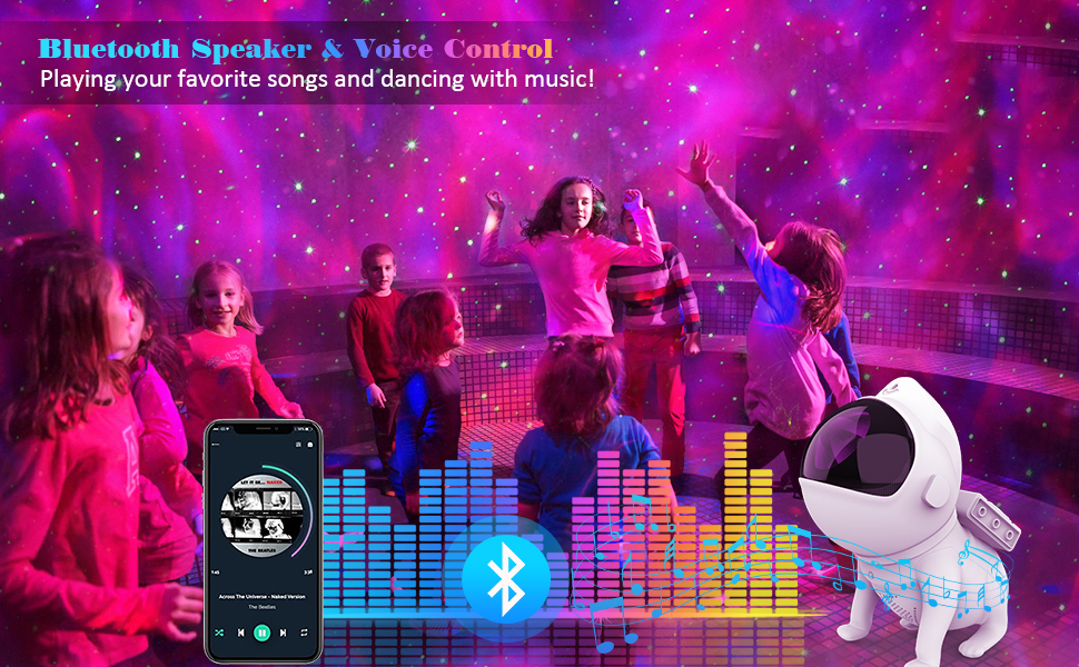 Space Dog Night Light Led Galaxy Star Astronaut Projector WiFi App Nebula Lamps For Children Bedroom Decorative Birthday Gift