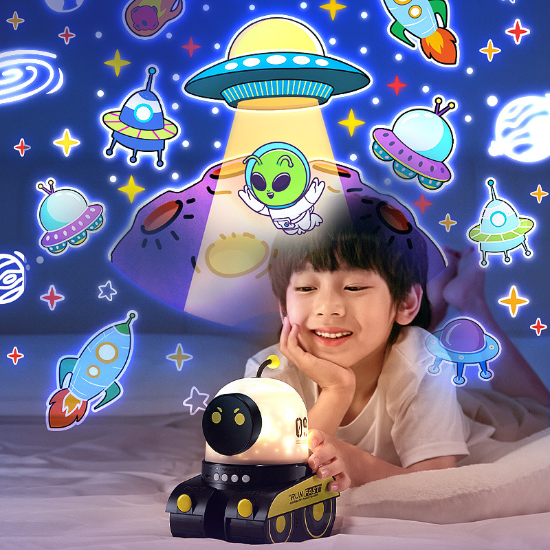 2023NEW Robot Galaxy Star Projector Starry Sky Night Light Bluetooth Speaker LED Lamp Kids Bedroom Room Decorative Nightlights