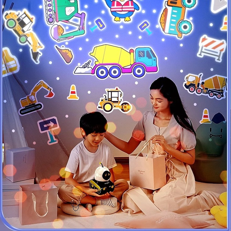 2023NEW Robot Galaxy Star Projector Starry Sky Night Light Bluetooth Speaker LED Lamp Kids Bedroom Room Decorative Nightlights