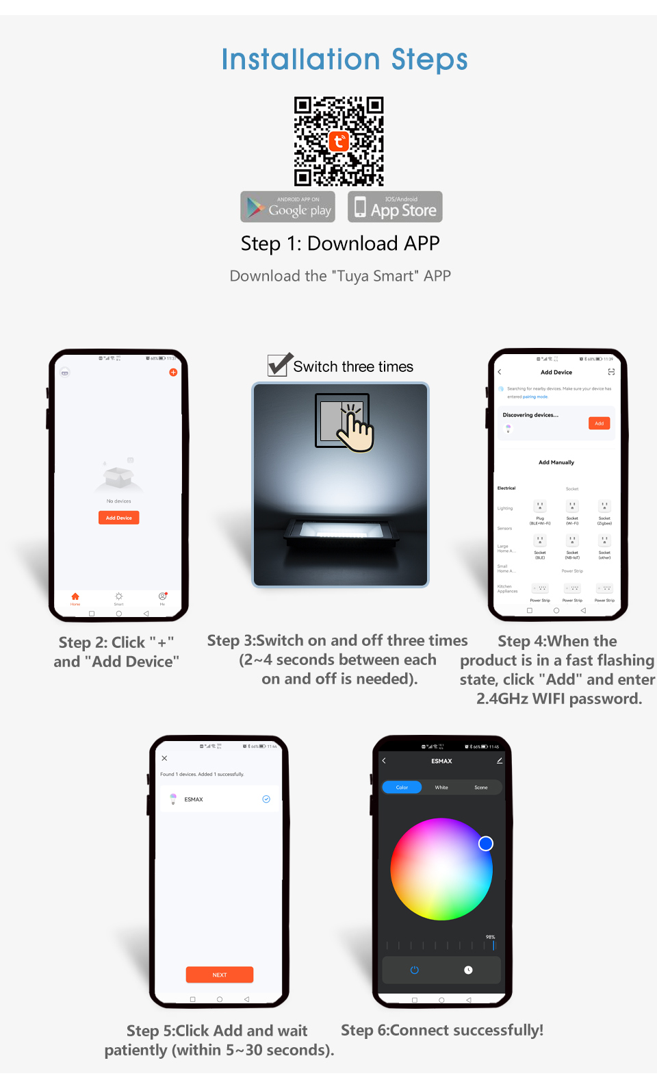 15Pack RGB LED Smart Ground Light 12W IP67 Waterproof Lawn Lamp Tuya APP/Voice Control with Alexa/Google Outdoor for Garden Yard