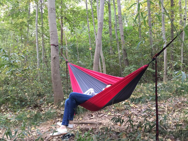 Dropshiping Double Parachute Hammock Portable Survival Hammocks Travel Hamaca Hamak Nylon Hamaca Camping Hamac Ramac