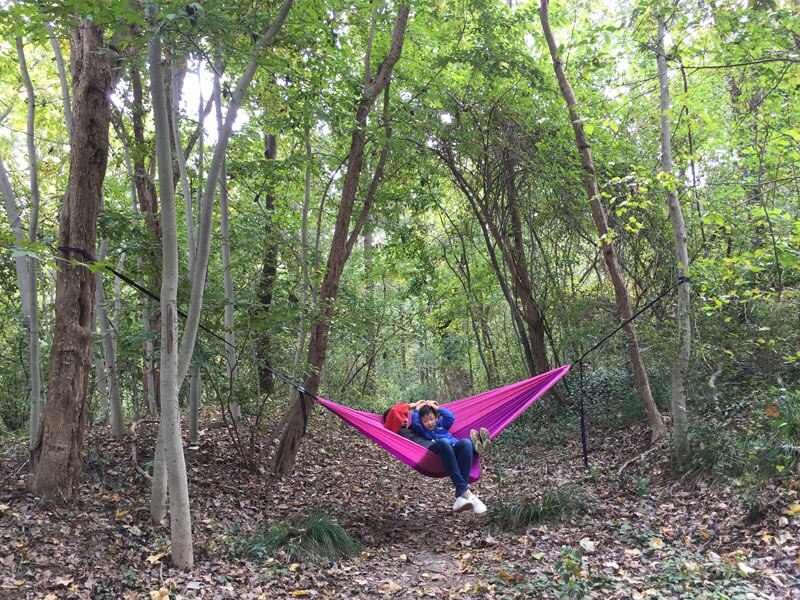 Dropshiping Double Parachute Hammock Portable Survival Hammocks Travel Hamaca Hamak Nylon Hamaca Camping Hamac Ramac