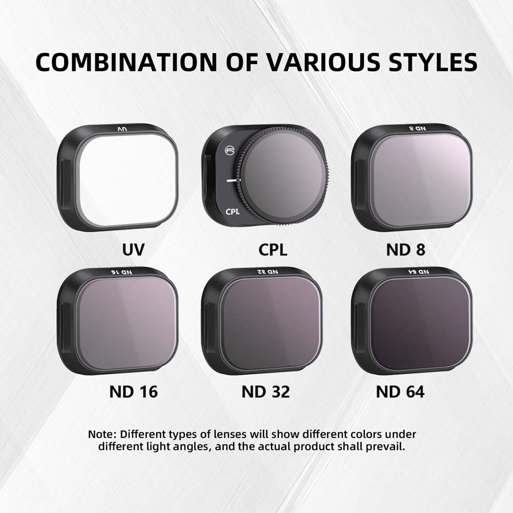 Aluminum Alloy Filter Set for DJI Mini 3 Pro Camera Optical Glass Lens Mcuv Cpl ND8 ND16 ND32 ND64 Filters Accessoires
