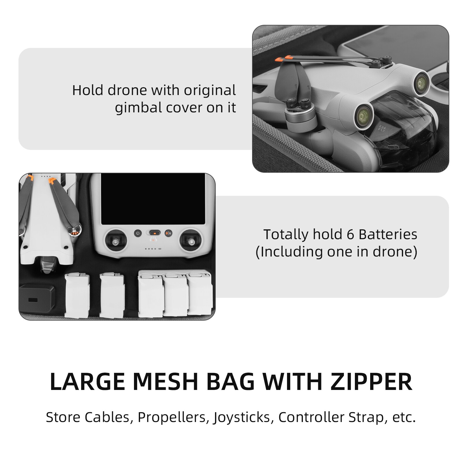 for DJI Mini 3 pro Storage Bag DJI RC remote controller case Portable Carrying Box Case Handbag Smart Controller Accessories