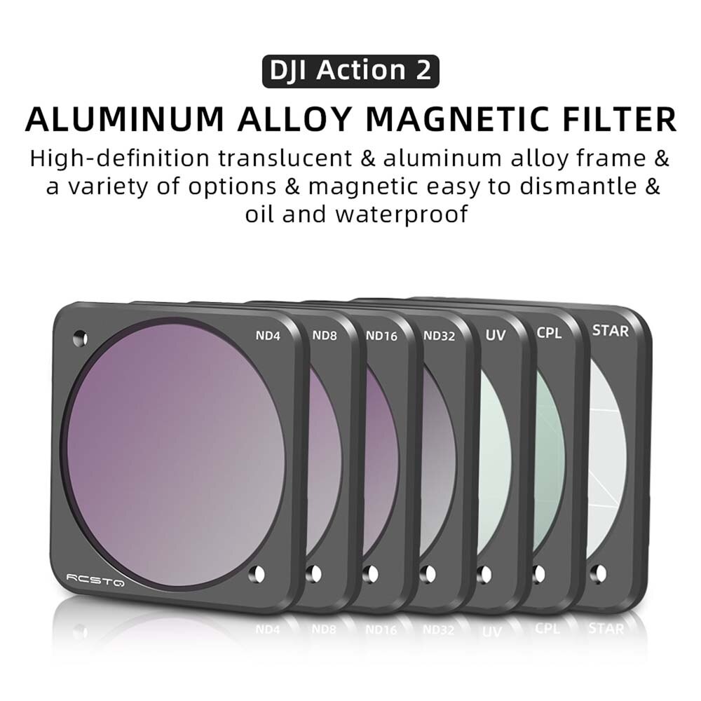 For DJI ACTION 2 Filter Camera Professional SART UV CPL ND4 ND8 ND16 ND32 Lens Filter Set Accessories