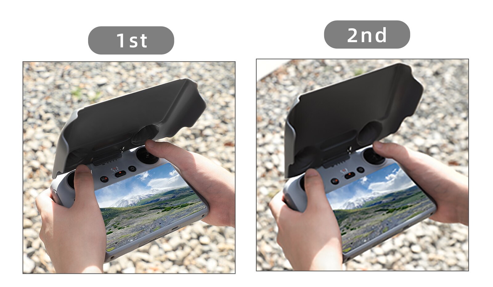 For DJI RC Remote Controller Sun Hood and Remote Cover Multifunctional Two-in-one for DJI MINI 3 PRO Foldable Controller Hood
