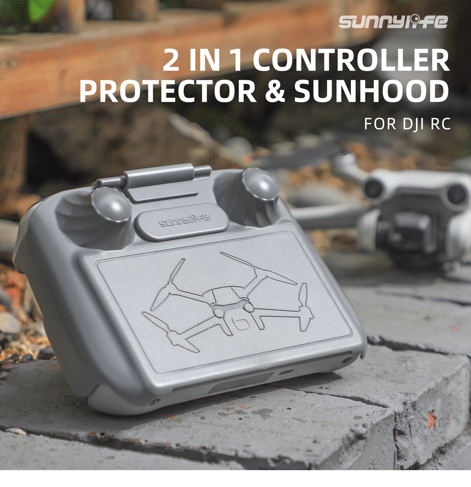 For DJI RC Remote Controller Sun Hood and Remote Cover Multifunctional Two-in-one for DJI MINI 3 PRO Foldable Controller Hood