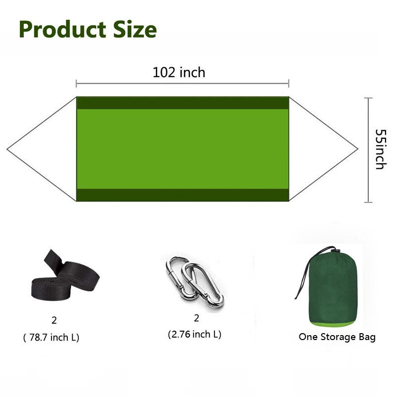Portable Light weight Nylon Parachute Hammock Camping Survival Garden  Hunting Leisure Hamac Travel Double Person Hamak