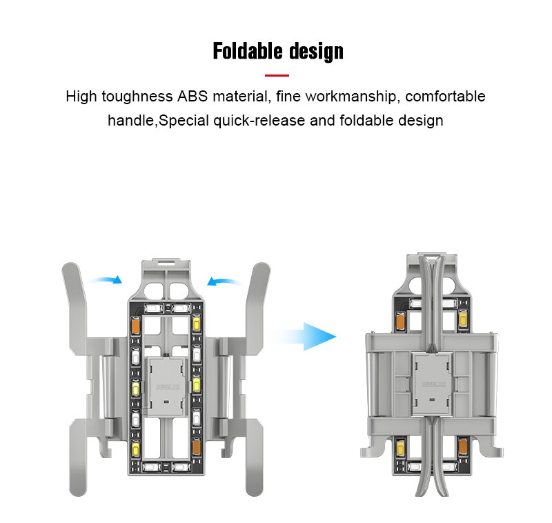 LED Foldable Landing Gear for Mini 3 Pro Drone Extended Landing Skid Lens Anti-drop Protective for DJI Mini 3 PRO Accessories