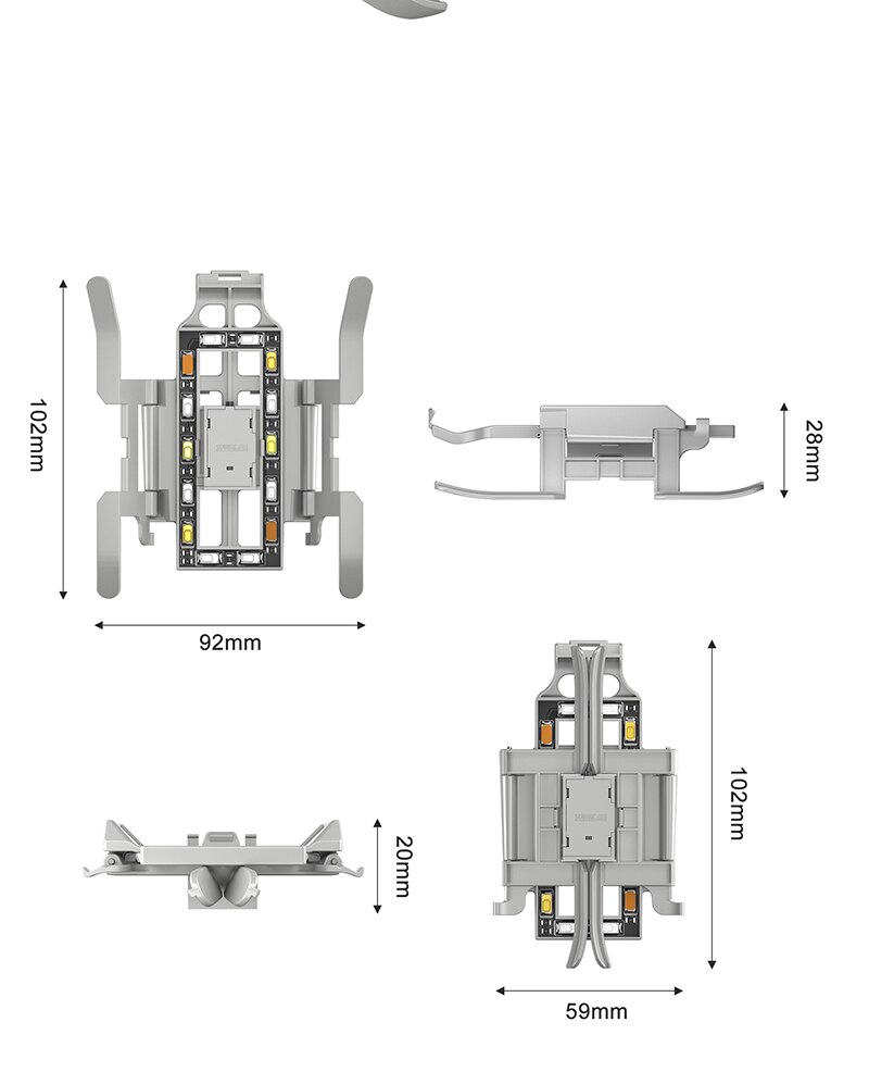 LED Foldable Landing Gear for Mini 3 Pro Drone Extended Landing Skid Lens Anti-drop Protective for DJI Mini 3 PRO Accessories