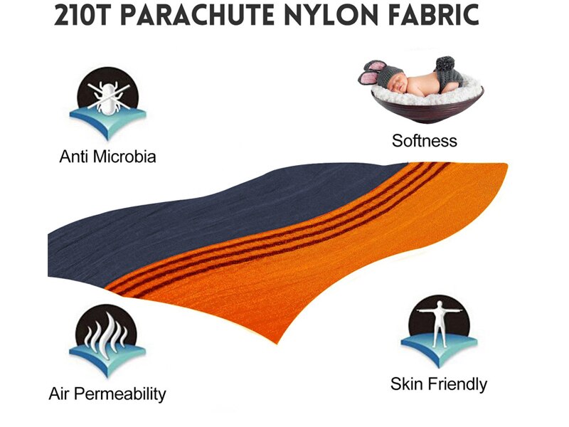 5 Color 2 People Portable Parachute Hammock Camping Survival Garden Hunting Leisure Hamac Travel Double Person Hamak